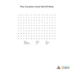 The Creation and the Fall of Man - Word Search